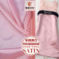 超柔米奇色丁 滌綸時尚服裝布 酒店服色丁布 高密有光柔丁面料